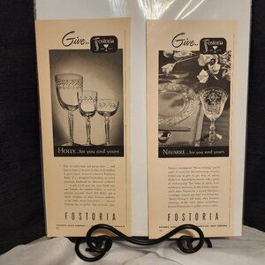 Fostoria Crystal - Glass Vintage Advertisement 1951